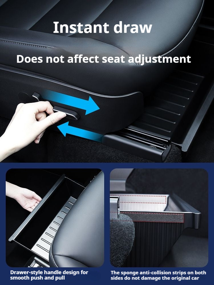 Tesla personalized customized Model Y under-seat storage box rear storage essential interior modification accessories set