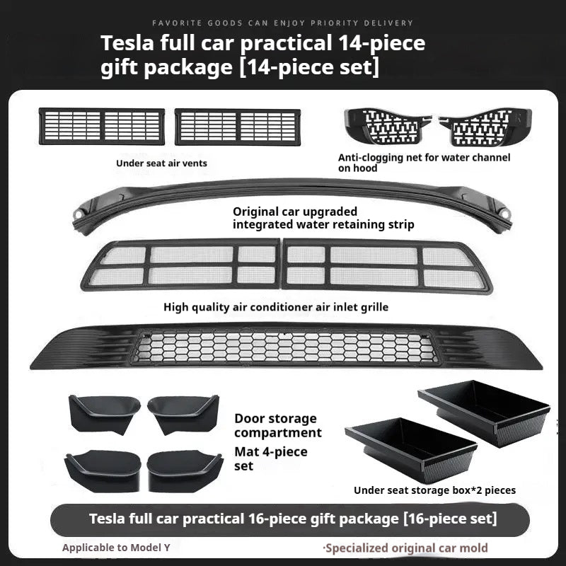 Tesla personalized customized Model Y under-seat storage box rear storage essential interior modification accessories set