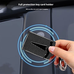 Tesla personalized custom card remote control key bag carbon fiber key cover shell buckle protection bag