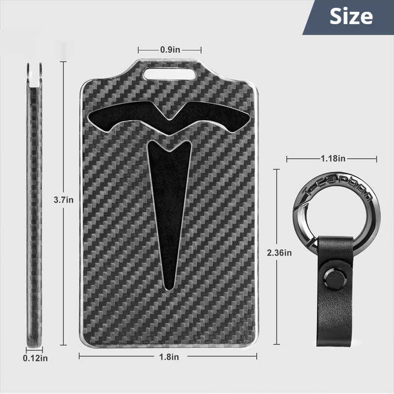 Tesla personalized custom card remote control key bag carbon fiber key cover shell buckle protection bag