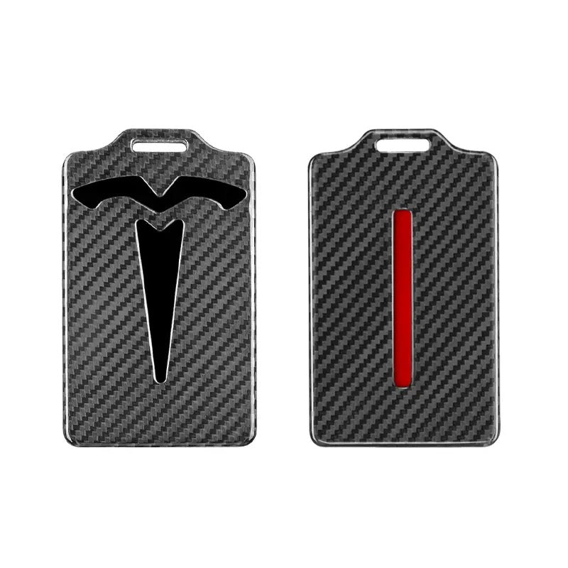 Tesla personalized custom card remote control key bag carbon fiber key cover shell buckle protection bag