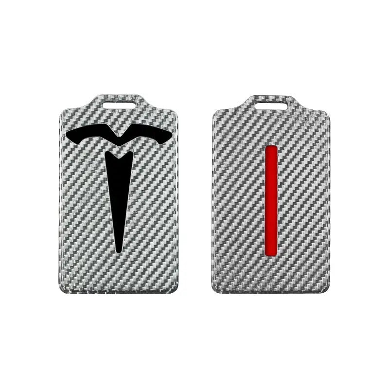 Tesla personalized custom card remote control key bag carbon fiber key cover shell buckle protection bag