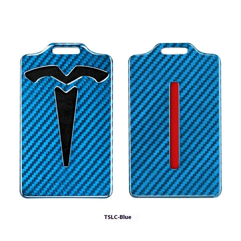 Tesla personalized custom card remote control key bag carbon fiber key cover shell buckle protection bag