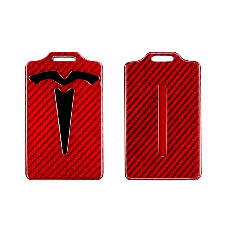 Tesla personalized custom card remote control key bag carbon fiber key cover shell buckle protection bag