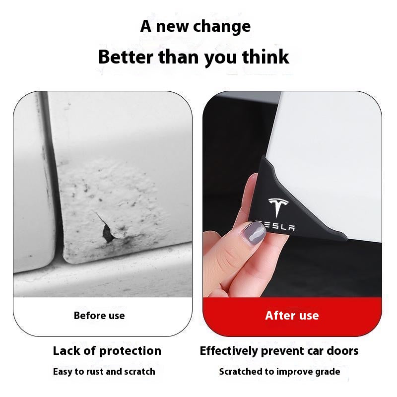 Tesla's customized door anti-collision strips are a magical tool to prevent scratches on the door corners