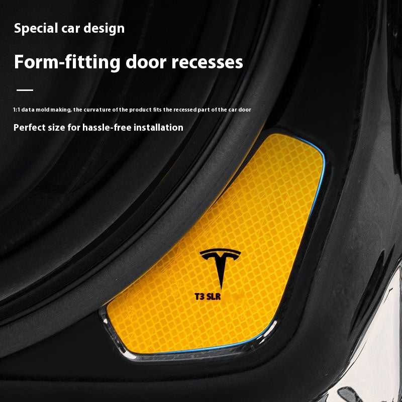 Tesla customized Model 3/Y car door reflective warning stickers, a must-have for safety