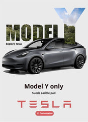 Tesla personalized model3/Y saddle pad thin breathable half-wrapped suede seat cushion, a must-have for car owners