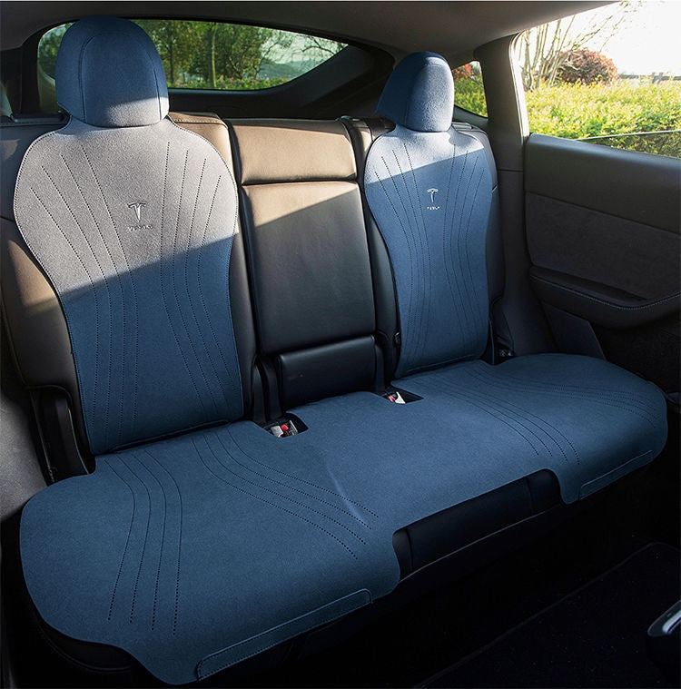 Tesla personalized model3/Y saddle pad thin breathable half-wrapped suede seat cushion, a must-have for car owners