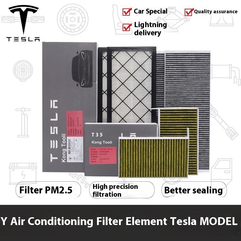 Tesla car series original activated carbon inner filter element external upper and lower air conditioning filter