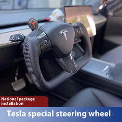 The latest suitable for Tesla Yoke steering wheel aircraft UK original customized carbon fiber Model3/Y modified accessories 