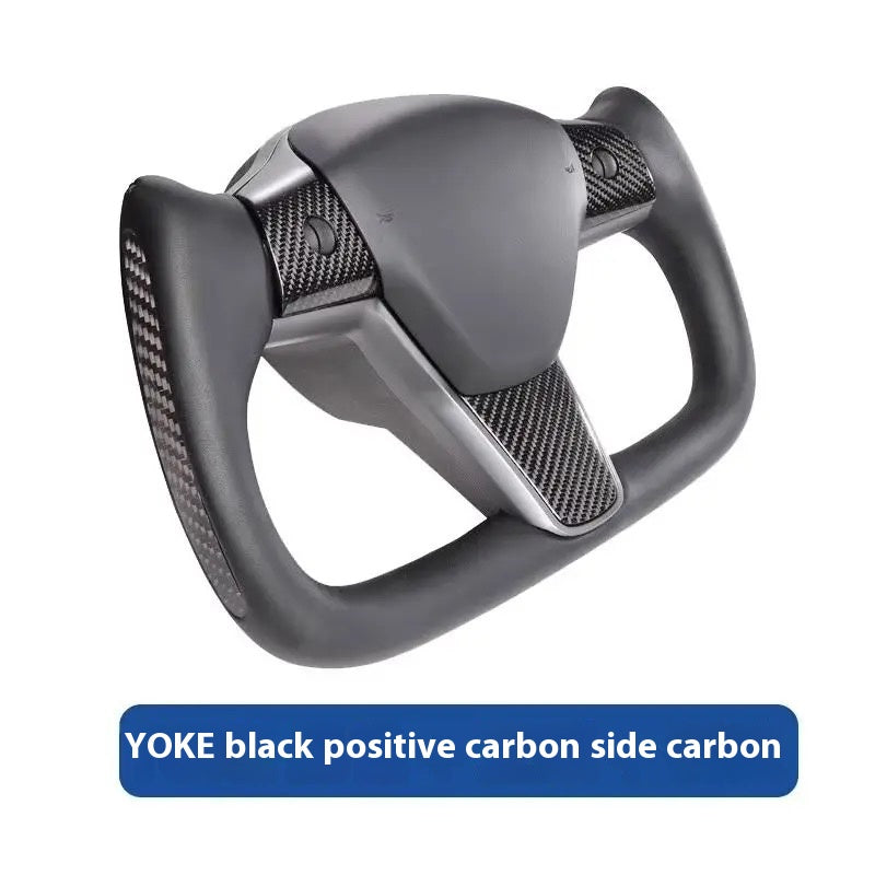 The latest suitable for Tesla Yoke steering wheel aircraft UK original customized carbon fiber Model3/Y modified accessories 