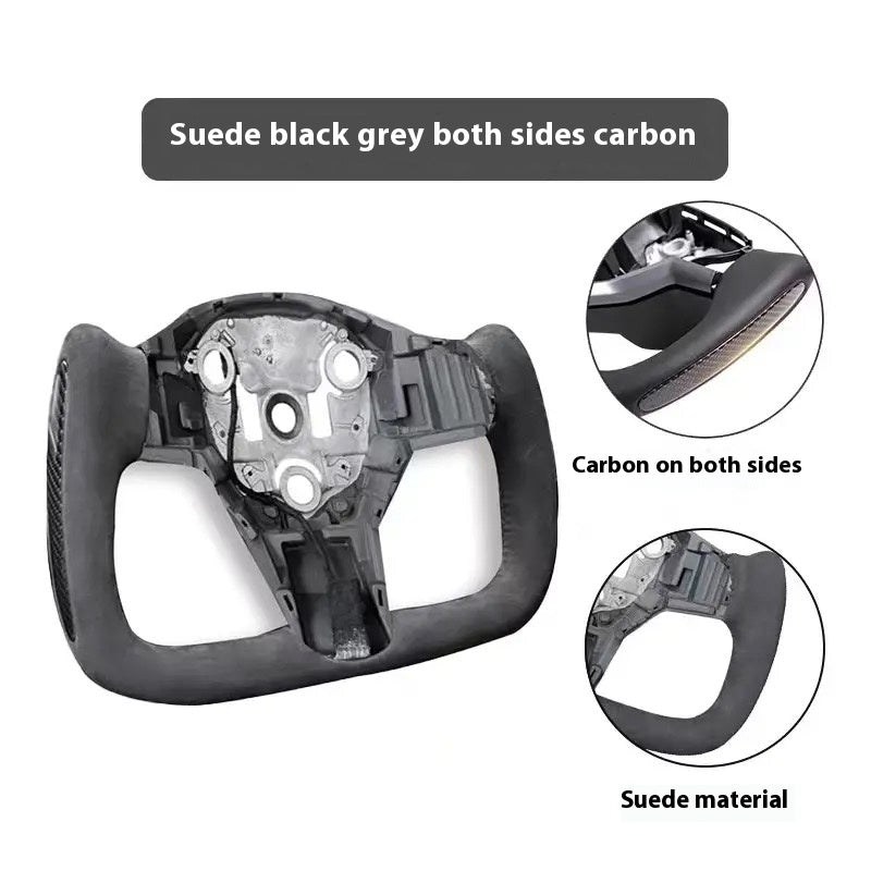 The latest suitable for Tesla Yoke steering wheel aircraft UK original customized carbon fiber Model3/Y modified accessories 