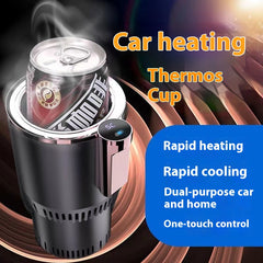 Portable car quick cooling cup heated cold cup Home car dual-use plug-in USB smart cold heating cup