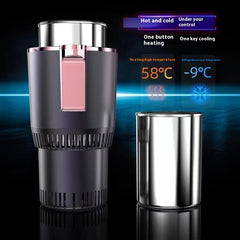 Portable car quick cooling cup heated cold cup Home car dual-use plug-in USB smart cold heating cup