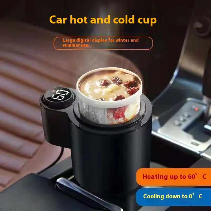 Portable car quick cooling cup heated cold cup Home car dual-use plug-in USB smart cold heating cup