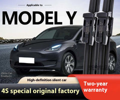 Tesla Model Y Wischer, Original-Spezialwischerblätter ohne Knochen für vorne und hinten, neue und alte Modelle, universell, HD, leise und langlebig