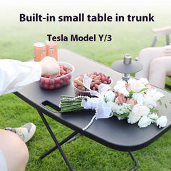 Tesla personalized camping table trunk car folding trunk picnic table equipment, self-driving outdoor essential