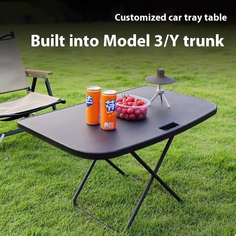 Tesla personalized camping table trunk car folding trunk picnic table equipment, self-driving outdoor essential