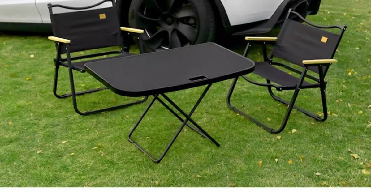 Tesla personalized camping table trunk car folding trunk picnic table equipment, self-driving outdoor essential