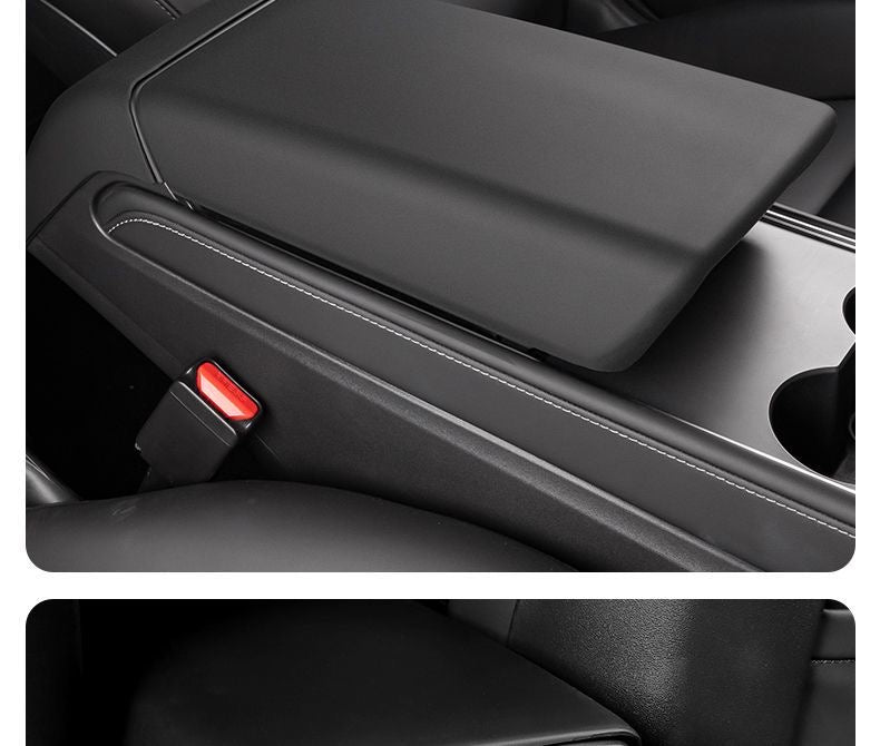 Tesla personalized customization Model 3/Y armrest box cover silicone pad anti-slip protection cup plug air outlet cover carbon fiber interior modification