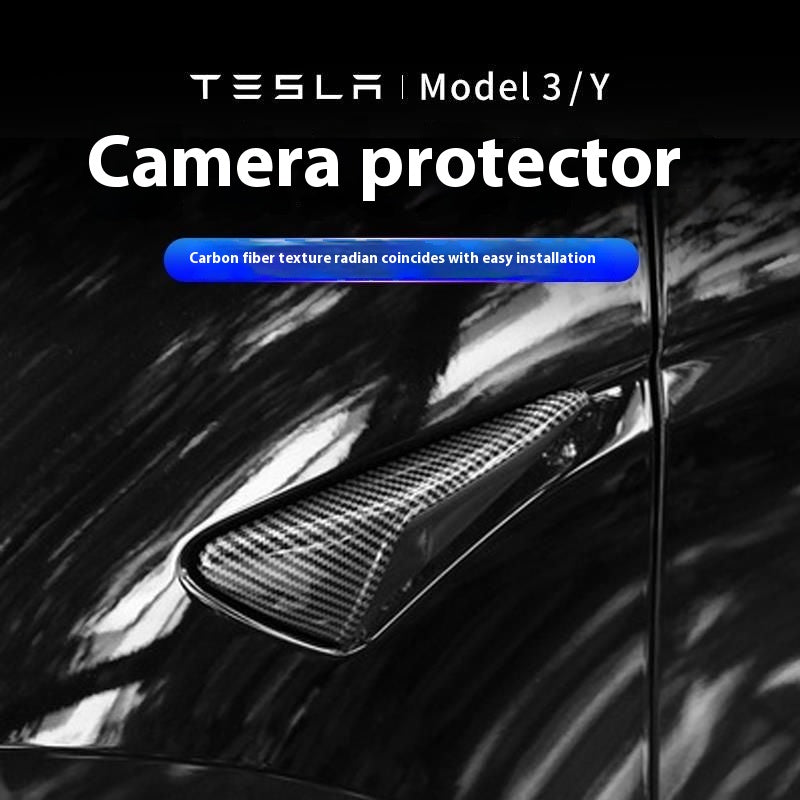 Tesla personalized model 3/Y side fender camera cover protection decorative cover shell decorative accessories, effectively protect the side camera