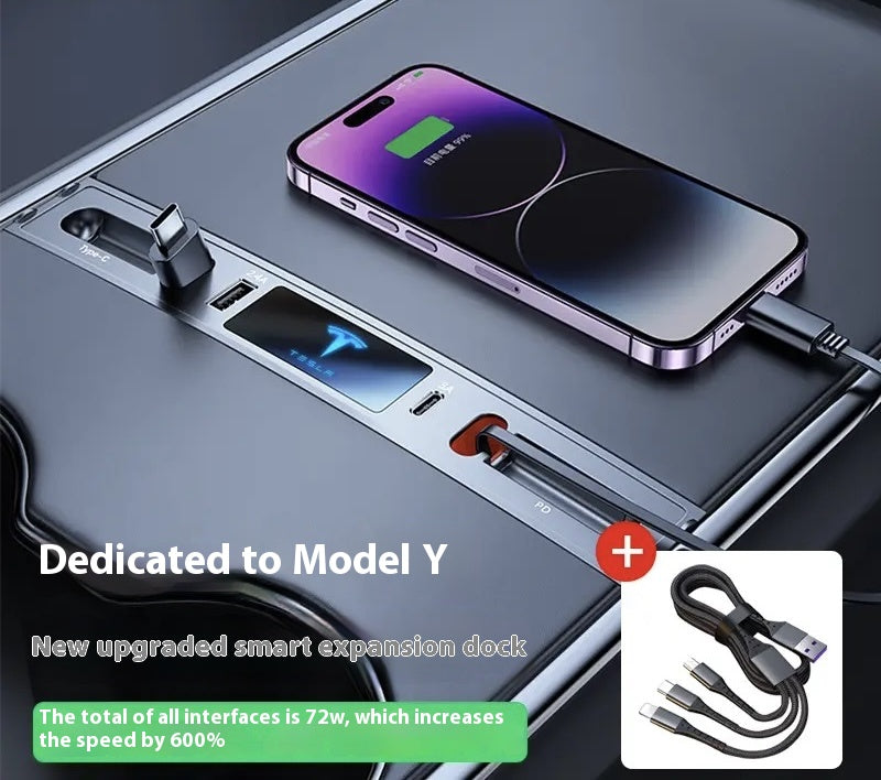 Tesla Model 3/Y and Model S/X 3-in-1 data cable for car charging, fast charging Type-C, USB accessories, buy one get one free