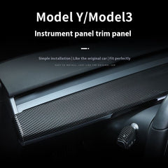 Tesla model 3/y personalized customized door instrument panel trim accessories carbon fiber center console protection interior trim