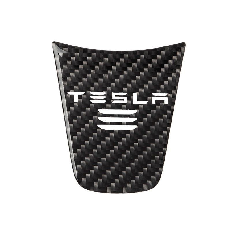 Tesla personalized model 3/Y steering wheel decorative stickers carbon fiber sequins stickers interior button decorative accessories