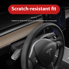 Suitable for Tesla Model 3Y windshield wiper lever carbon fiber pattern handgrip handle decorative patch lever modification