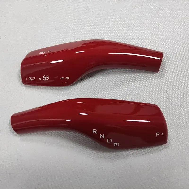 Suitable for Tesla Model 3Y windshield wiper lever carbon fiber pattern handgrip handle decorative patch lever modification