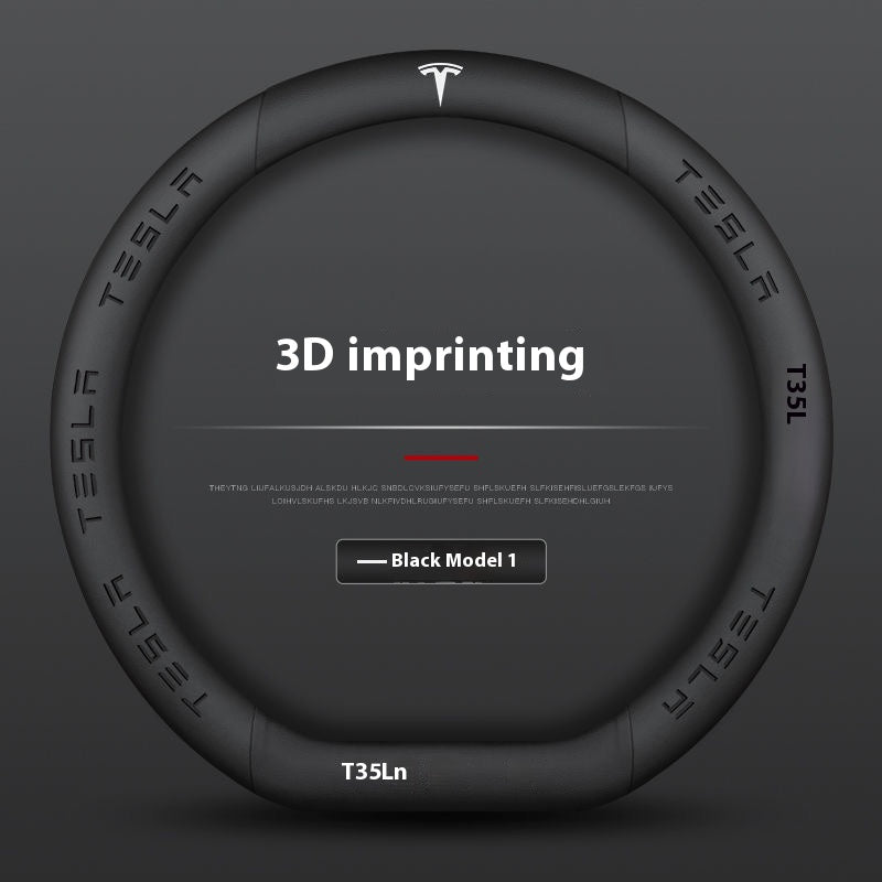 Tesla-Auto personalisierte Lenkradabdeckung aus Kohlefaser-Wildleder, rutschfeste Lenkerabdeckung, die Autobesitzer haben müssen
