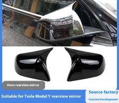 Tesla vehicle personalized rearview mirror cover, mirror cover, protective shell, anti-collision and anti-scratch decorative accessories