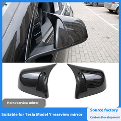 Tesla vehicle personalized rearview mirror cover, mirror cover, protective shell, anti-collision and anti-scratch decorative accessories