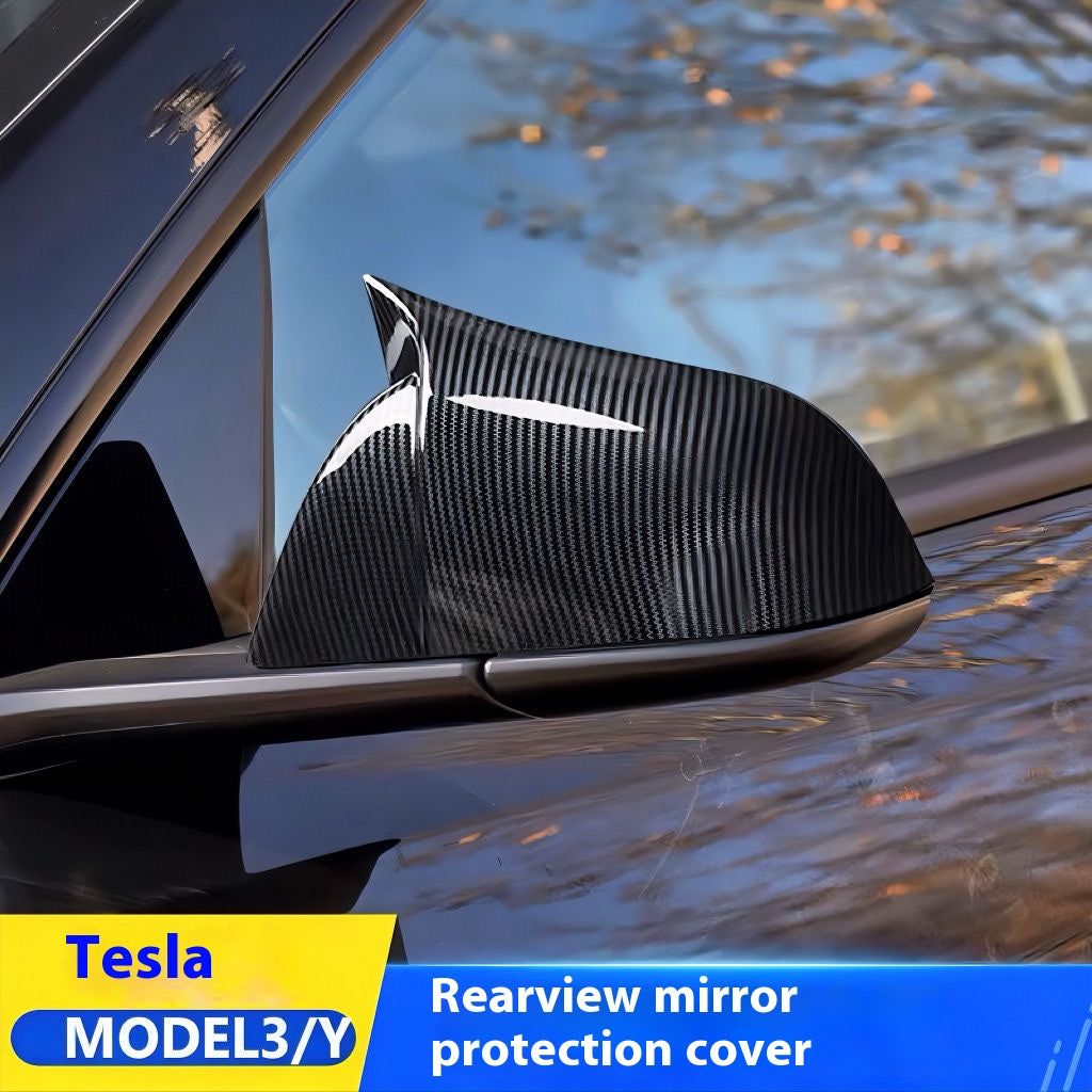 Tesla vehicle personalized rearview mirror cover, mirror cover, protective shell, anti-collision and anti-scratch decorative accessories