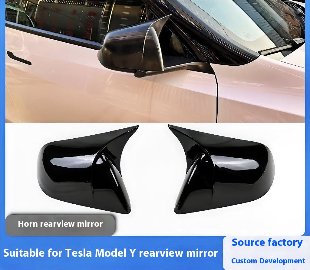 Tesla vehicle personalized rearview mirror cover, mirror cover, protective shell, anti-collision and anti-scratch decorative accessories