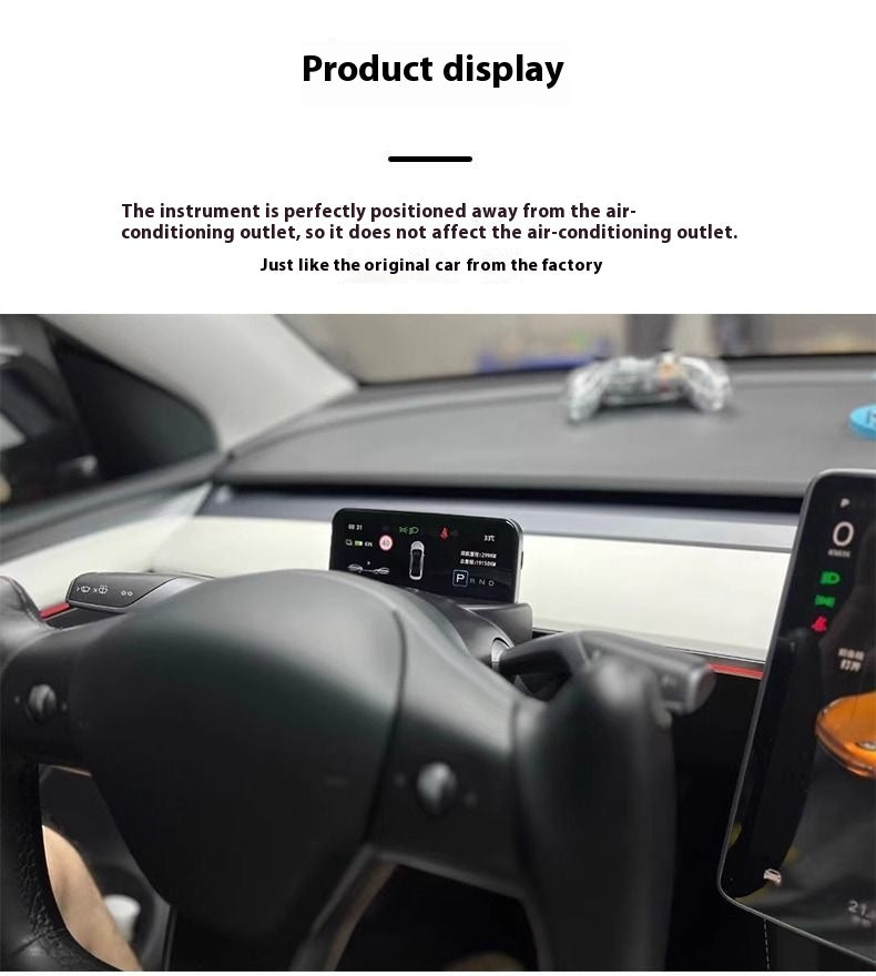 Tesla model3Y instrument panel LCD intelligent HUD head-up display speed air meter modification accessories