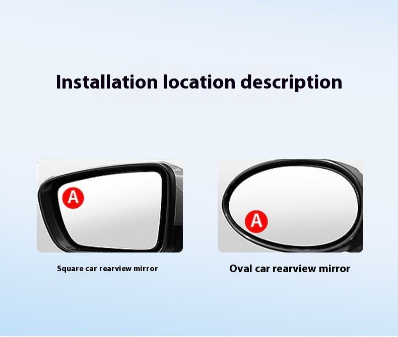 Tesla car customized rearview mirror blind spot assist HD reversing small round mirror