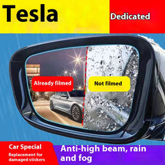 Tesla personalized customized vehicle-specific rearview mirror rainproof film reflective film waterproof and anti-fog full-screen film