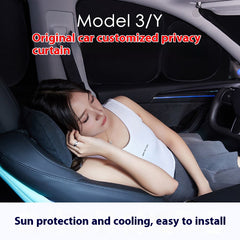 Tesla owners special customized sun visor camping privacy car side curtain sun protection heat insulation type (upgraded thickening)