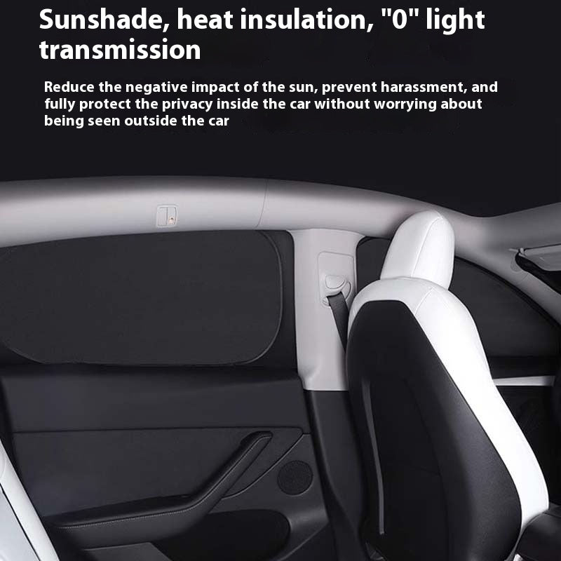 Tesla owners special customized sun visor camping privacy car side curtain sun protection heat insulation type (upgraded thickening)