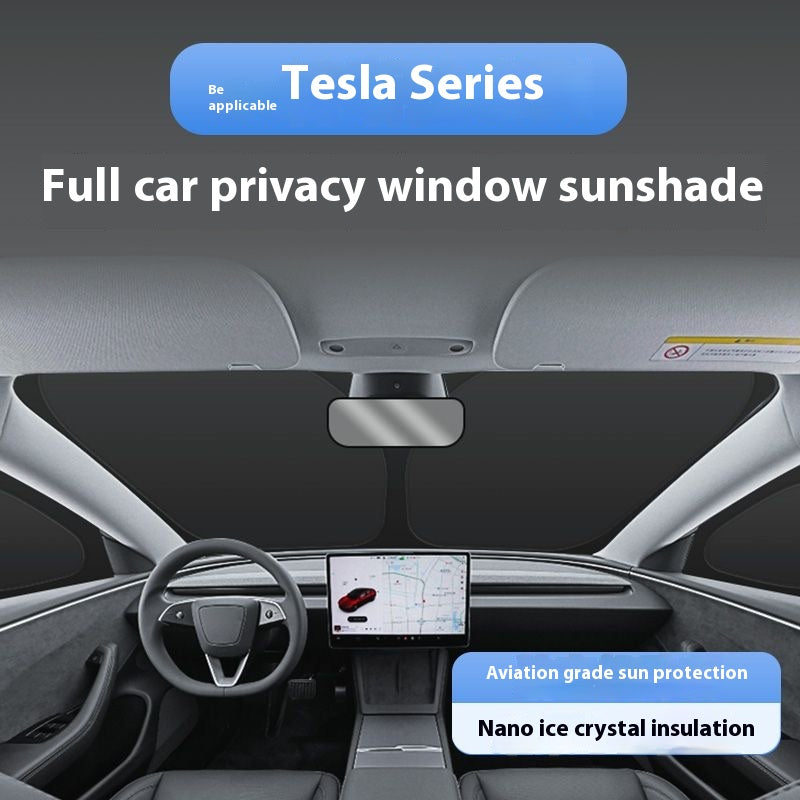 Tesla owners special customized sun visor camping privacy car side curtain sun protection heat insulation type (upgraded thickening)