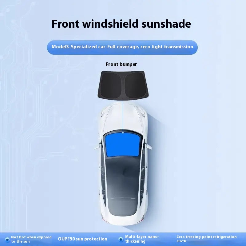 Tesla owners special customized sun visor camping privacy car side curtain sun protection heat insulation type (upgraded thickening)