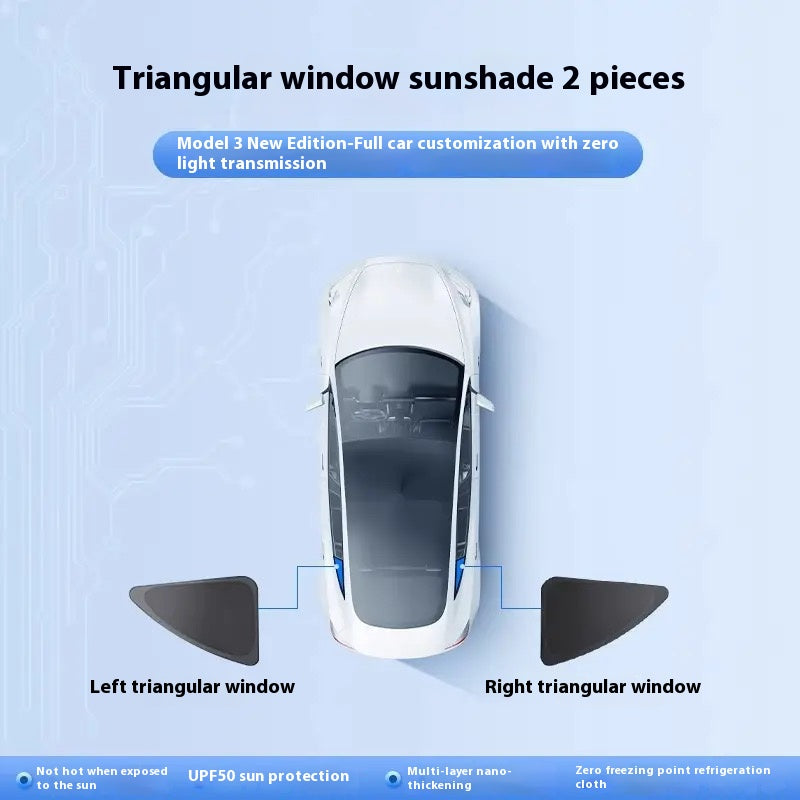 Tesla-Besitzer spezielle maßgeschneiderte Sonnenblende Camping Privatsphäre Auto Seitenvorhang Sonnenschutz Wärmeisolierung Typ (verbesserte Verdickung)