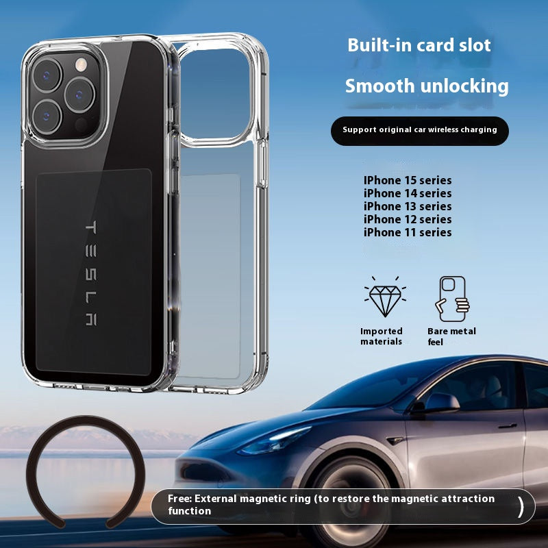 Tesla owners customized special card key cover mobile phone case