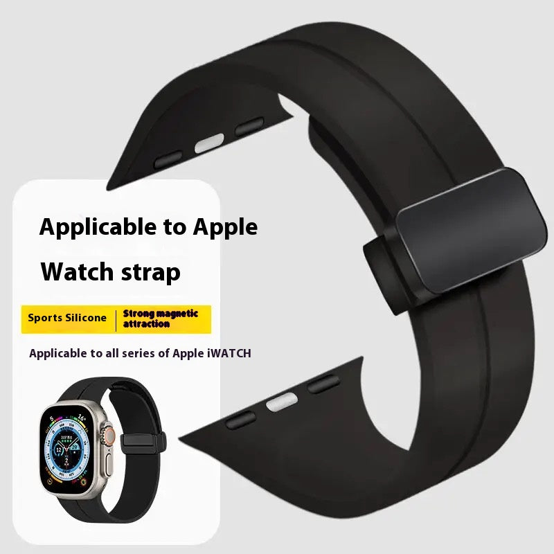 Apple Watch silicone magnetic buckle watch strap is suitable for all series of Apple Watch