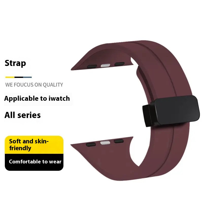 Apple Watch silicone magnetic buckle watch strap is suitable for all series of Apple Watch