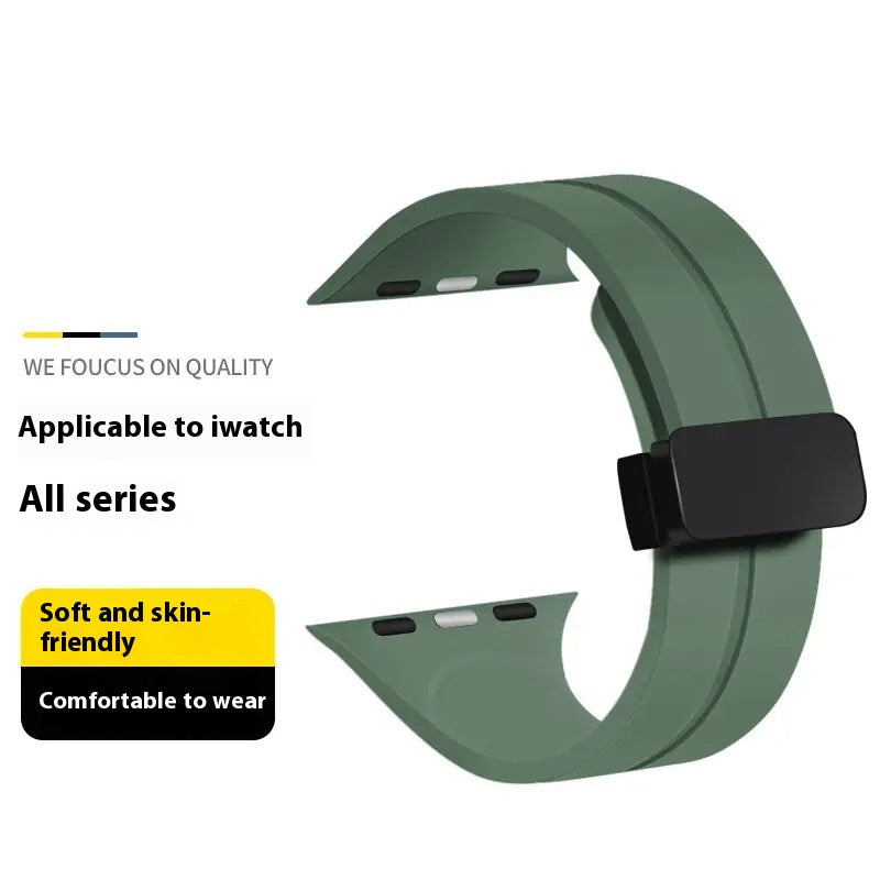 Apple Watch silicone magnetic buckle watch strap is suitable for all series of Apple Watch