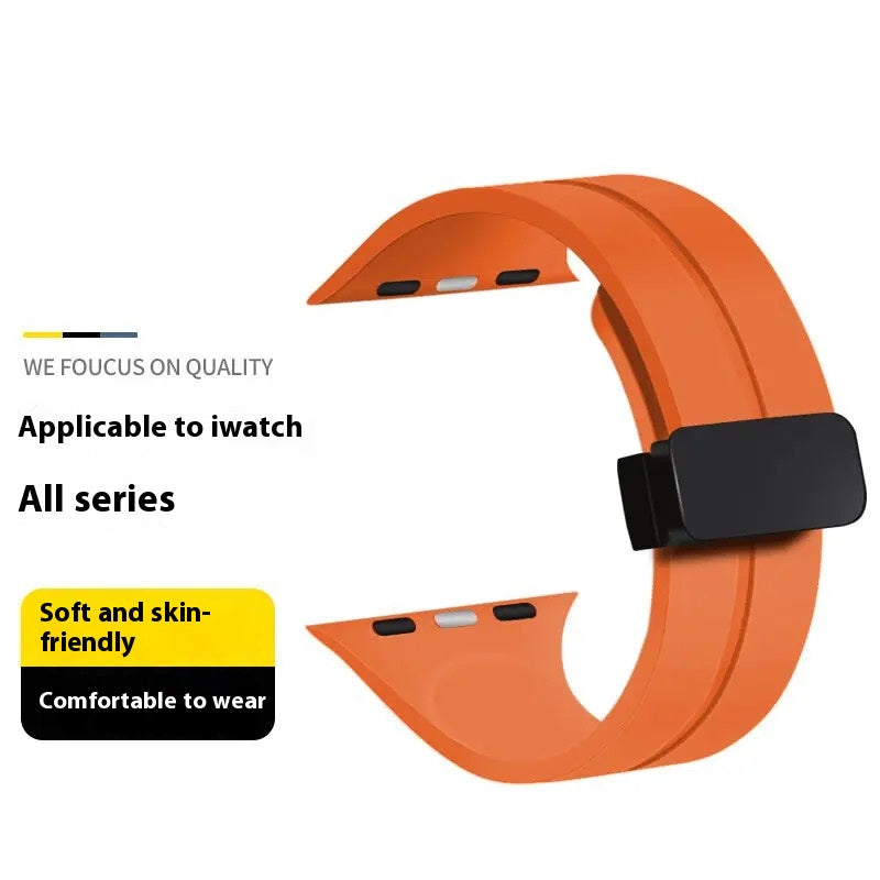 Apple Watch silicone magnetic buckle watch strap is suitable for all series of Apple Watch