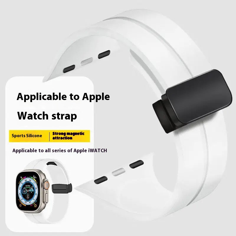 Apple Watch silicone magnetic buckle watch strap is suitable for all series of Apple Watch