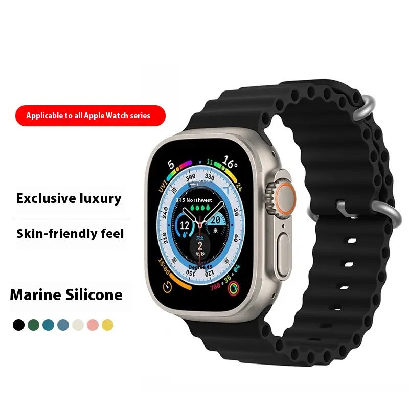 Das Marine-Silikonarmband ist für alle iWatch-Apple-Serien geeignet